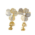 ODM Fashion Stainless Steel Jewelry Hollow Big Flower Geometric Dangle Earrings Stainless Steel Women