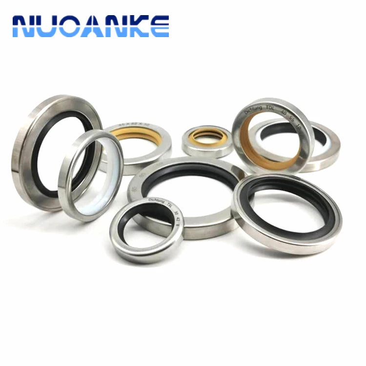 PTFE Oil Seal High Pressure Air Compressor Shaft Oil Seal Compressor Shaft Seal Double Lips and Single Spring Oil Seal