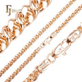 3mm+ FJ Fallon Fashion Jewelry Infinity 8 Round Link Chain Plated in Rose Gold Brass Based Split