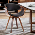 BST Solid Wood Dining Chair Rotatable Leather Backrest Customizable Color Wooden Dining Chair