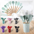 Top Seller 12 Pcs Wholesale Kitchen Accessories Cooking Tools Kitchenware Silicone Kitchen Utensil Sets With Logo