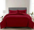 Striped Luxury Hotel 600TC 100% Egyptian Cotton Duvet Cover Set Twin Size 3pcs Duvet Cover with Zipper Closure