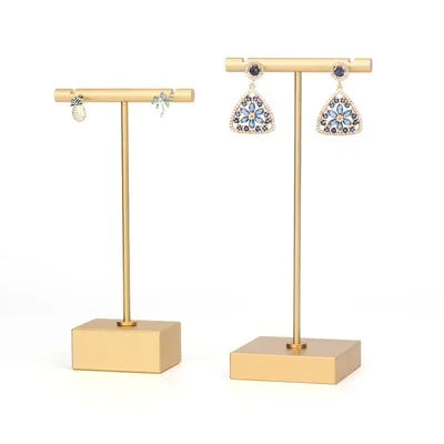 Fashion Earrings Jewelry Display Stand Metal T- Shape Earring Display Stand Showcase Organizer Earring Tree