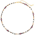 New Brass Gold Plated Natural Color Tourmaline Stone Freshwater Pearl Beaded Necklaces Women Jewelry Gifts Customized