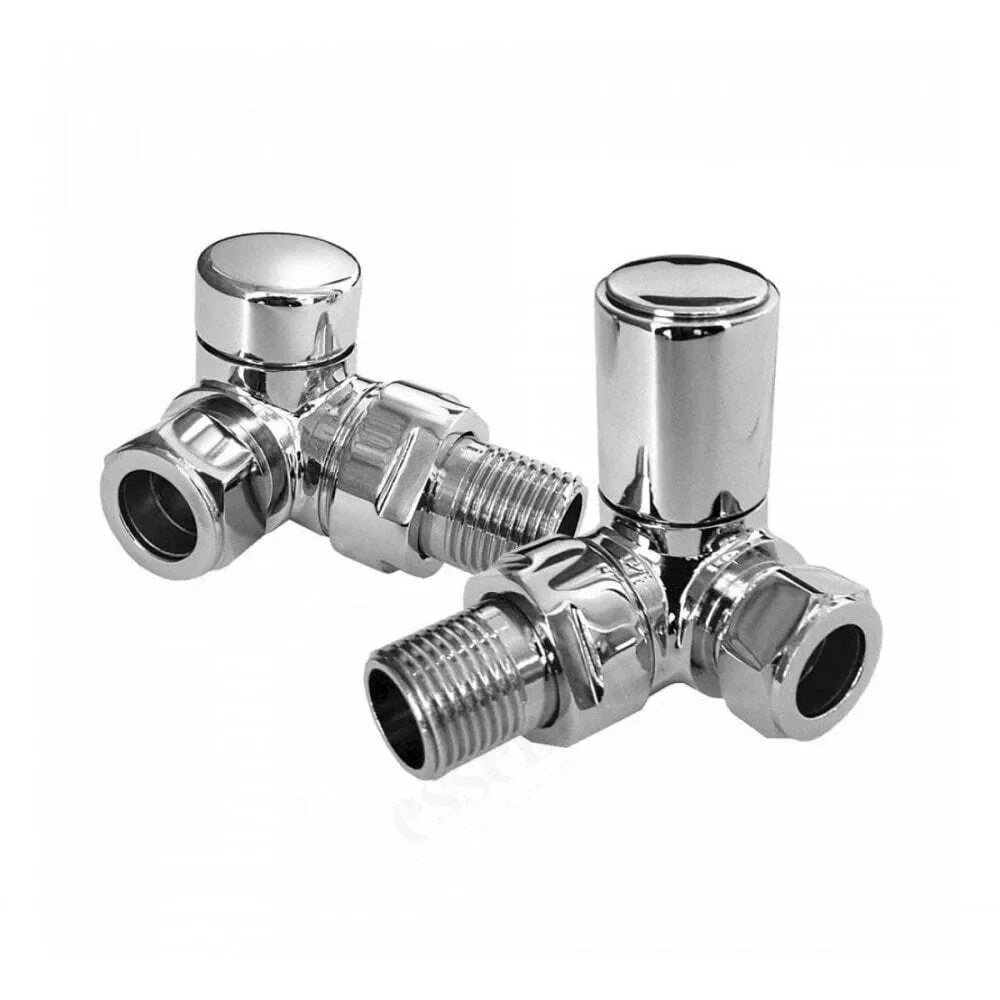 Dual Fuel Radiator Angled Corner Valves 15mm X 1/2\" Towel Rail in Chrome Brass Material OEM Customizable"