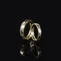 Abiding Water Wave Twisted Couple Ring Silver Intertwined Wedding Couple Ring 14K Gold Plated 925 Silver Plain Couple Ring