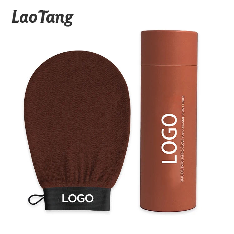 Custom Logo and Package Exfoliating Bath Scrub Morocco Kessa Glove Body Scrubber for Softer Illuminate Skin