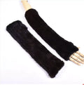 MWfur 40cm Stretch Lady's  Mink Fur Gloves for Women Fashion Hand Made Female Mink Fur Sleeve Mittens Arm Warmer