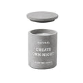 2023 Wholesale Retro Luxury Matte Cylinder Empty Concrete Candle Jars with Lid Home Decoration Customizable Logo