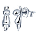 Wholesale Small Cat Earings Tiny Cute Animal Earrings 925 Silver