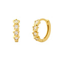 Romantic Elegant Luxury 925 Sterling Silver Star Hoop Earrings for Women Geometric Zircon Exquisite Party Jewelry Gift