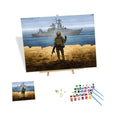 Drawing Canvas Diy Abstract Oil Painting the Soldier Ship Was at Sea Hand Painted Wall Pictures for Living Room Home Decoration