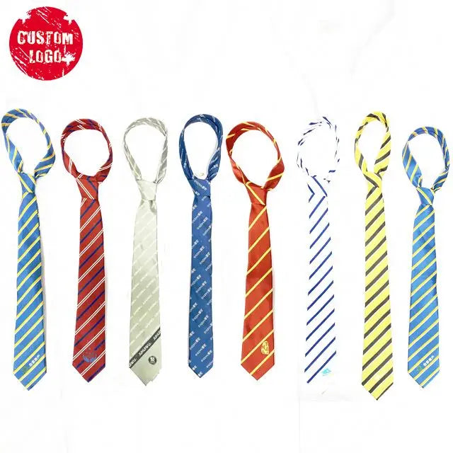 Custom Logo Mens Polyester Necktie Fabric Ties for Men