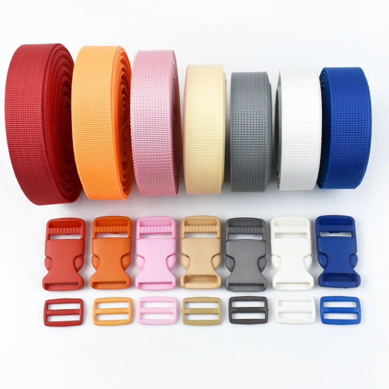 Deepeel 12-50mm Plastic Adjustable Buckle Nylon Webbing Safety Belt Colorful Connecting Buckles DIY Handbag Accessories