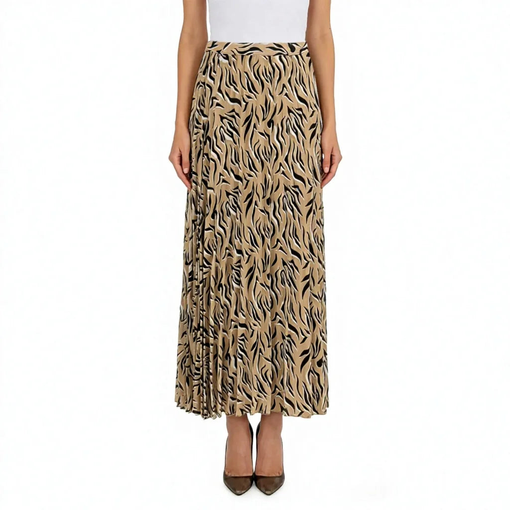 Women's Clothing Dresses Printing Casual Ruffles Summer Long Khaki Skirts