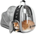 Expandable Transparent Bubble Space Capsule Pet Carrier Eco-Friendly Breathable Zipper Backpack for Dogs Hiking Plastic