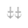 Wholesale Cz Boys 925 Silver Vintage Creativity Stud Earring Stud Earrings Anchor Earing