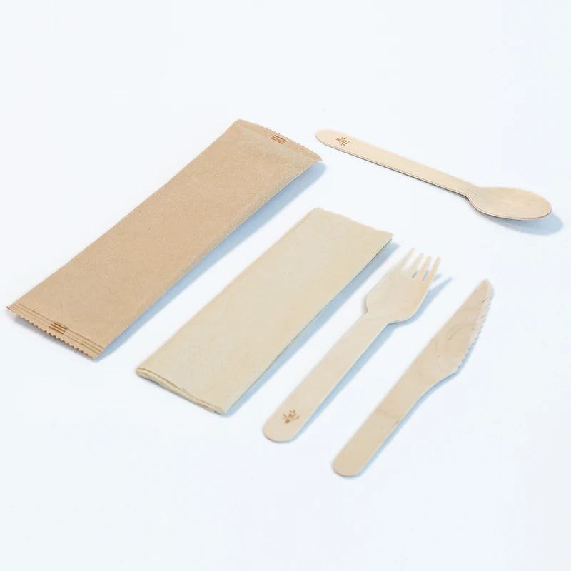 Disposable Flatware Edible Wood Spoons Eco Friendly Wooden Cutlery