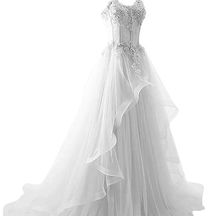 2023 New Elegant Dress Illusion a Line Skirt Crystal Slim Fit Skirt Lace up Floor Skirt Ladies Evening Wedding Dress