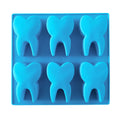 BPA Free Non-Stick Eco-Friendly Teeth-Shaped Ice Cube Tray & Chocolate/Candy/Dessert/Jello Mold Easy Release Silicone Cake Tools