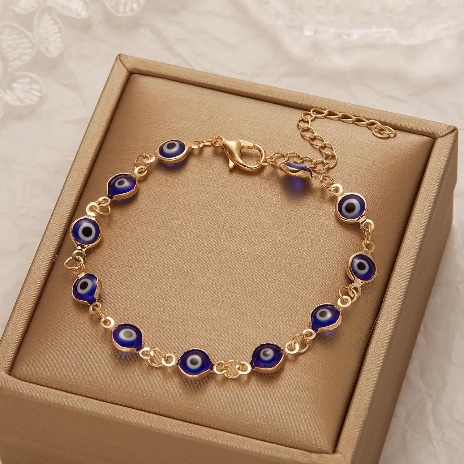Adjustable Retro Colorful Enamel Devil Eye Bracelet Oil Dripping Blue Evil Eyes Turkish Charm for Fashionable Charm Bracelets