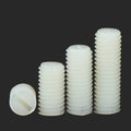 Wholesales M2 M2.5 M3 M3.5 M4 M5 Flat End Headless Slotted Nylon Plastic Set Screw Slotted Grub Screw