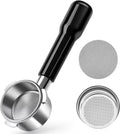 Wood Handle Stainless Steel Tail Section Coffee Machine Espresso  51mm 54mm 58mm Black Coffee Portafilter