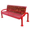 Outdoor Urban Furniture Long Metal Mesh Bench Seat Outside Park Playground Steel Bench Seating Public Garden Patio Bench Chair
