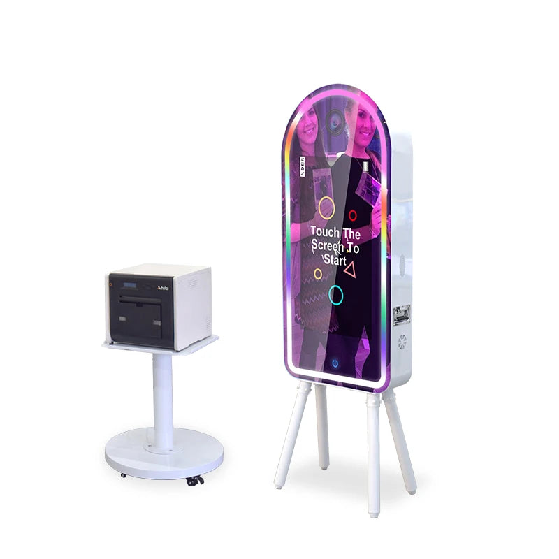 Portable 32 Inches Touch Screen Wedding Salsa Retro Mirror Photo Booth Machine
