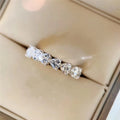 Aimgal GRA Certified 4x4mm Heart Moissanite Cocktail Ring 18K Gold-Plated S925 Silver Luxury Wedding Party Trendy Fine Jewelry