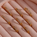 Non Tarnish Fine Fashion Jewelry 18K Gold Plated Stainless Steel AAA Zircon Hoop Earrings Small Hoop Huggies Earrings for Women