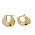 WMEB070 Trendy Sterling Silver Plated Oval Large Hoop Earrings Easy to Wear and Hypoallergenic for Women for Weddings