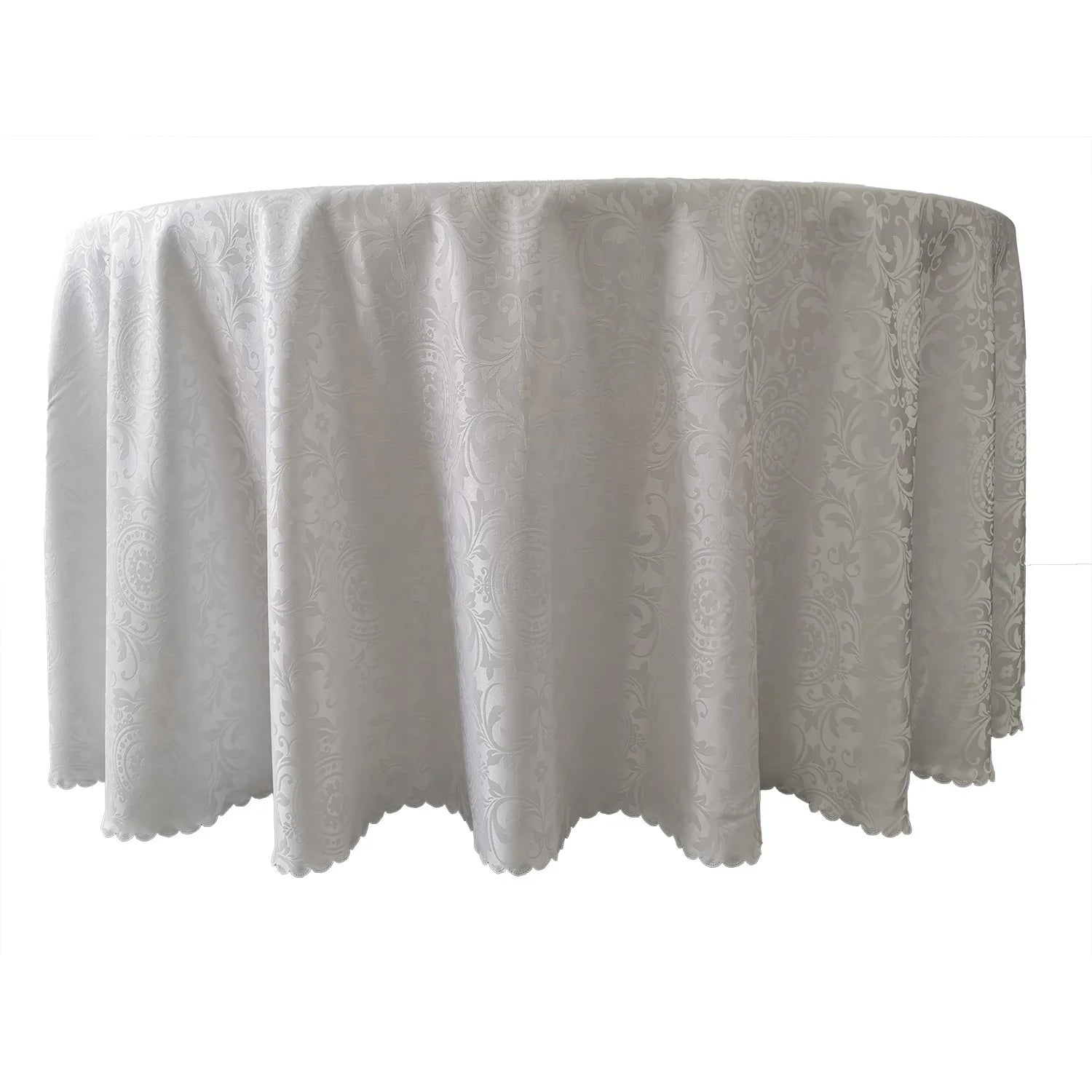 Heavy Weight Polyester Fabric Floral Patterns Damask Decorative Tablecloths