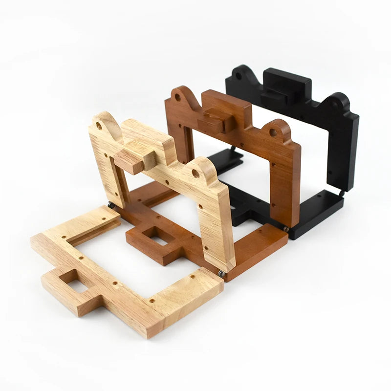 Meetee BS297 16cm Retro Square Wooden Closed Wallet Frame Handmade Sewing Accessories Gold Lock Buckle Handle