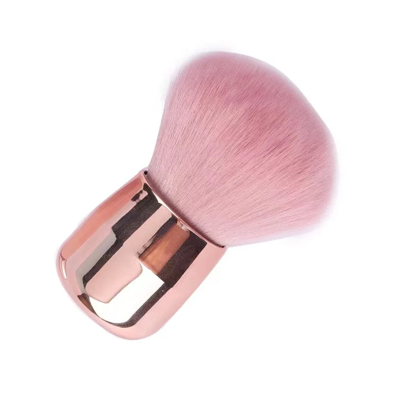 Latest Single Pink Kabuki Powder Brush with Plastic Handle Angled Blush Makeup Tool Eyelashes & Tools