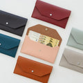 Korean Women's Candy Color Large Capacity PU Leather Wallet Long Clutch Bag with Coin Purse and ID Card Bag