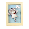 Adorable 3D American Shorthair Cat Photo Frame Wool Felt DIY Handmade Craft Kit for Home Decor and Novelty Gifts
