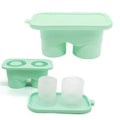 Silicone 2-in-1 Ice Cube Mold With Lid 2 Silicone Cylinder Ice Cube Tray for Chilling Drinks Easy Fill and Release Ice Cube Mold