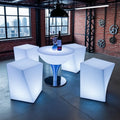 Modern Round Design Plastic Barras LED Bar Chair Glowing Indoor/Outdoor Home Bar Furniture Unique LED Bars Feature