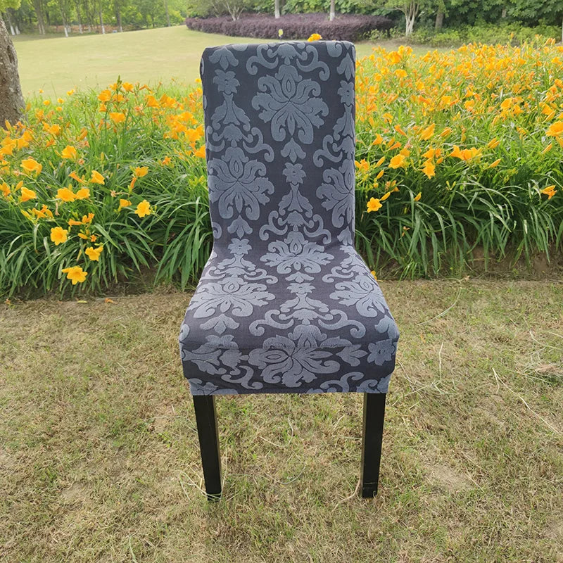 Wholesale Universal Stretch Printing Washable Dining Chair Covers Spandex Polyester Blend Standard Banquet Size MegaBDM