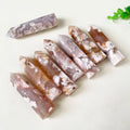 Wholesale Natural Cherry Agate Point Pink Cherry Blossom Agate Tower for Healing Stones Gift