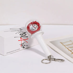 KPOP Stray Kids Light Stick Keychain Pendant PVC Concert Hand Light Keyring Bag Accessories BangChan Felix Fans Collection Gift