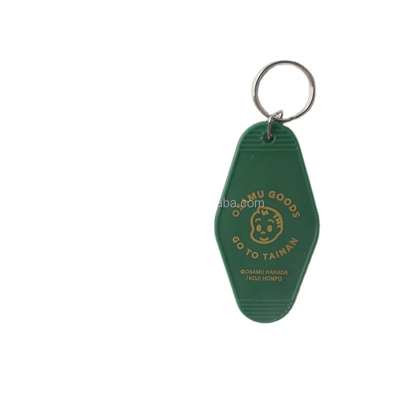 Custom logo Motel Key Ring Vintage Plastic Retro Vintage Motel Key Chain Custom Room Motel Hotel Keychain
