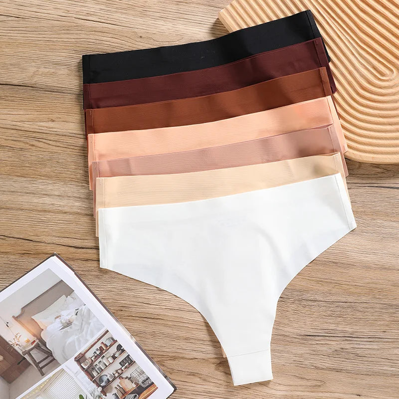 Wholesales Low Waist Cotton Crotch One Pieces No Show Bonded Ladies Thongs Tangas Fitness Sports Women Underwear for Yoga