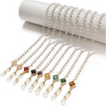 Pearl Crystal Clover Eyeglasses Chain Fashion Sunglasses Holder Necklace Eyewear Cords