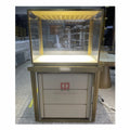 Modern Luxury Stainless Steel & Tempered Glass Customized Jewelry Display Showcase High Cabinet