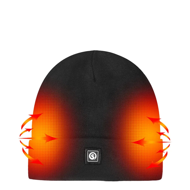 Stock Heating Hat Rechargeable Special Designed Snow Sports Electric Warm Wool Acrylic Winter Beanie Knitting Heated Hat