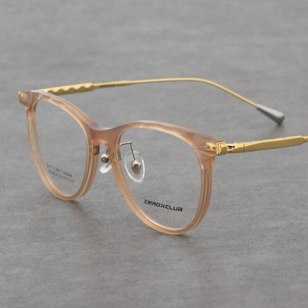 69028 LevelNine Thick Round Acetato Acetate Eyeglass Optical Glasses Frame