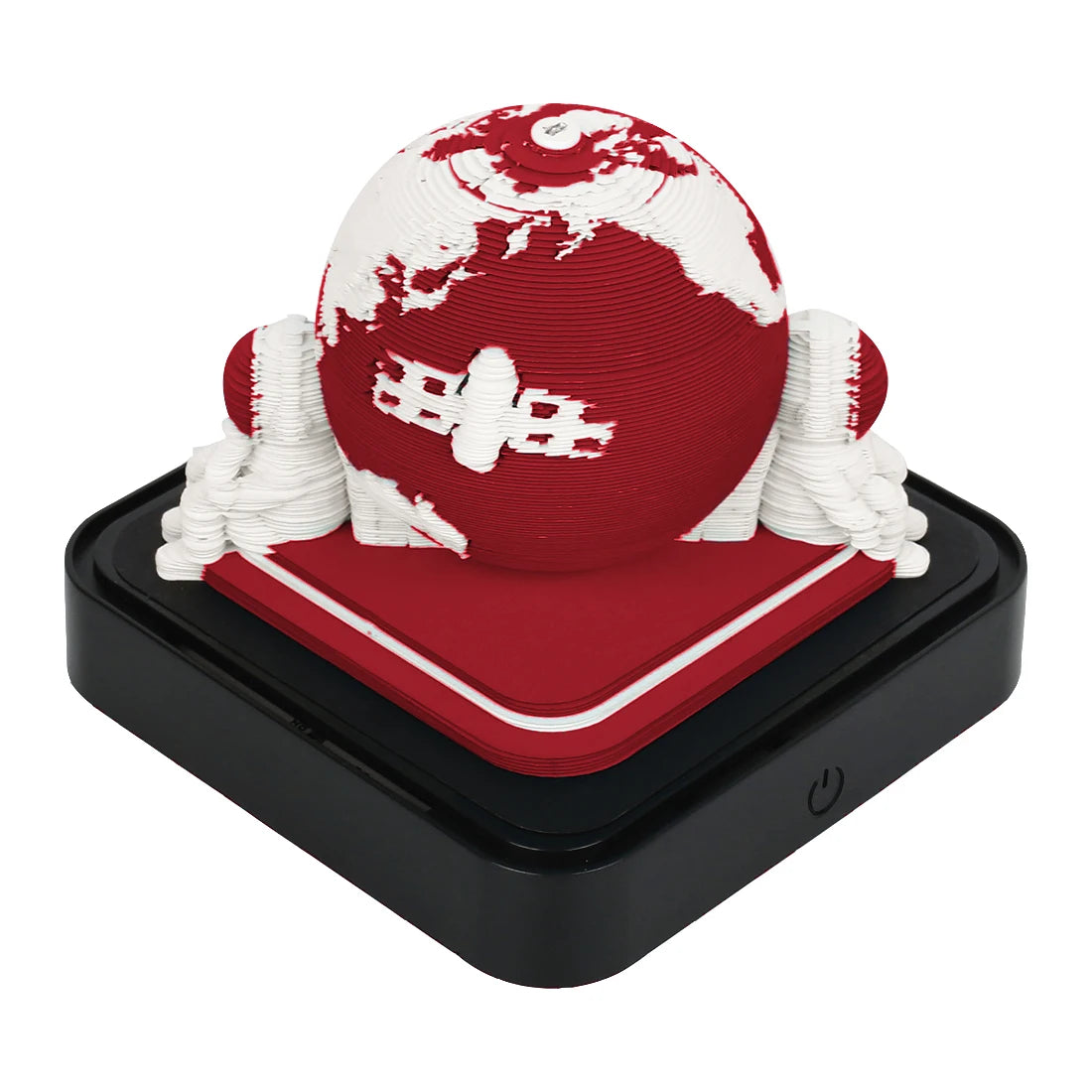 Creative Design Paper Carved Calendar Spaceman Ornament Exploration Earth Panorama 3D Memo Pad