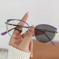 2025 Newest Women Men Cat Eye Metal Photochromic Blue Light Blocking Manufactures Wholesale Optical Glasses